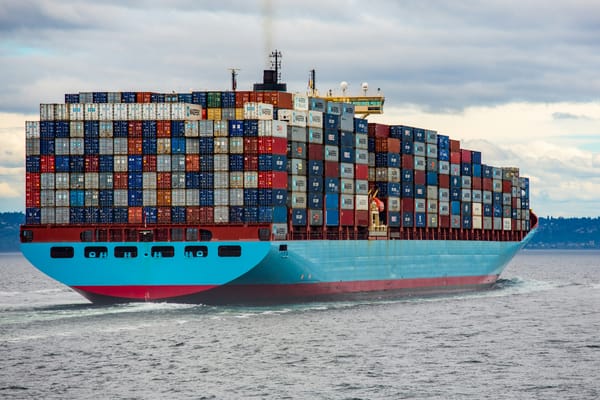 Abundant containers on ship